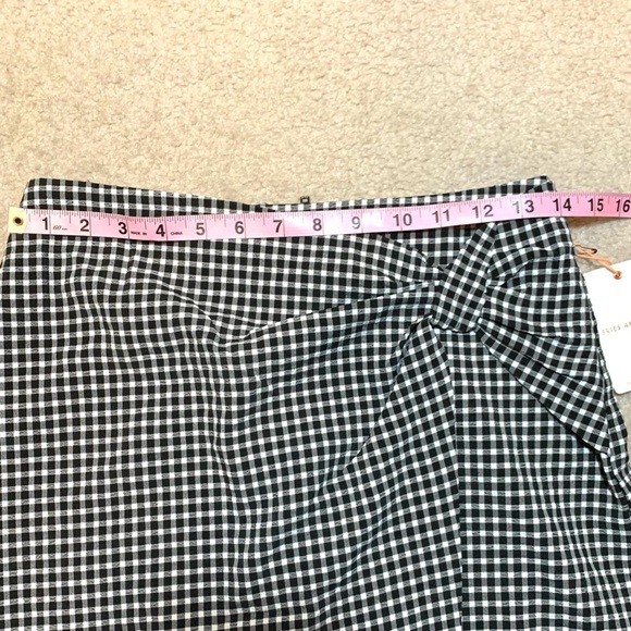 Skies Are Blue Black and White Ruched Mini Pencil Skirt Women Small - Picture 7 of 10